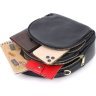 Маленька жіноча сумка-рюкзак із якісної шкіри чорного кольору Vintage (20690) - 7