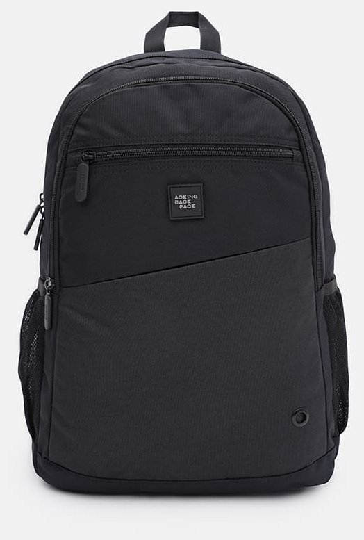 Міський чоловічий рюкзак із міцного поліестеру в чорному кольорі Aoking 71566