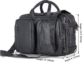 Функциональная сумка трансформер из фактурной кожи VINTAGE STYLE (14058)