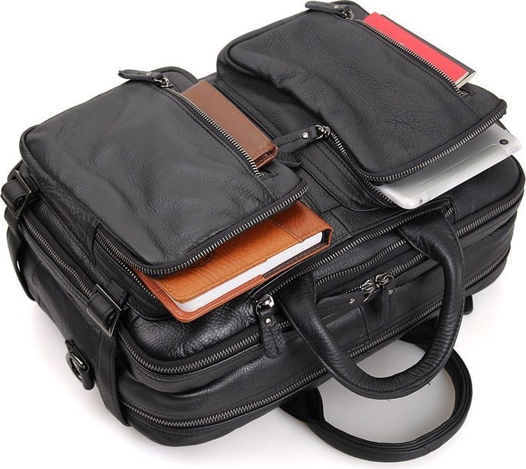 Функциональная сумка трансформер из фактурной кожи VINTAGE STYLE (14058) modnotak фото №3