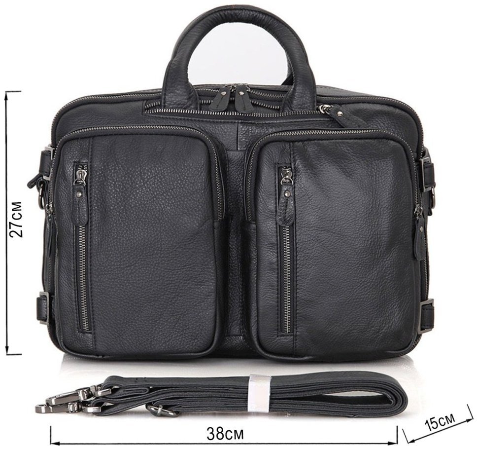 Функциональная сумка трансформер из фактурной кожи VINTAGE STYLE (14058) modnotak фото №11