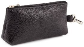 Черная ключница из фактурной кожи Grande Pelle (13181)