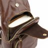 Вертикальна сумка-рюкзак через плече з якісної шкіри коричневого кольору Vintage (14873) - 4