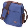 Синя чоловіча сумка-барсетка з текстилю Vintage (2421264) - 1