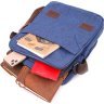 Синя чоловіча сумка-барсетка з текстилю Vintage (2421264) - 6