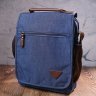 Синя чоловіча сумка-барсетка з текстилю Vintage (2421264) - 7