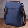 Синяя мужская сумка-барсетка из текстиля Vintage (2421264) - 8