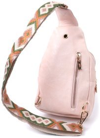 Компактная женская сумка из экокожи через плечо Vintage 22766 Розовая