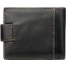 Кожаное мужское портмоне черного цвета с орлом Vintage (2420232) - 4