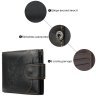 Шкіряне чоловіче портмоне чорного кольору з орлом Vintage (2420232) - 10