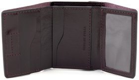 Портмоне женское небольших размеров Grande Pelle 82766 бордового цвета