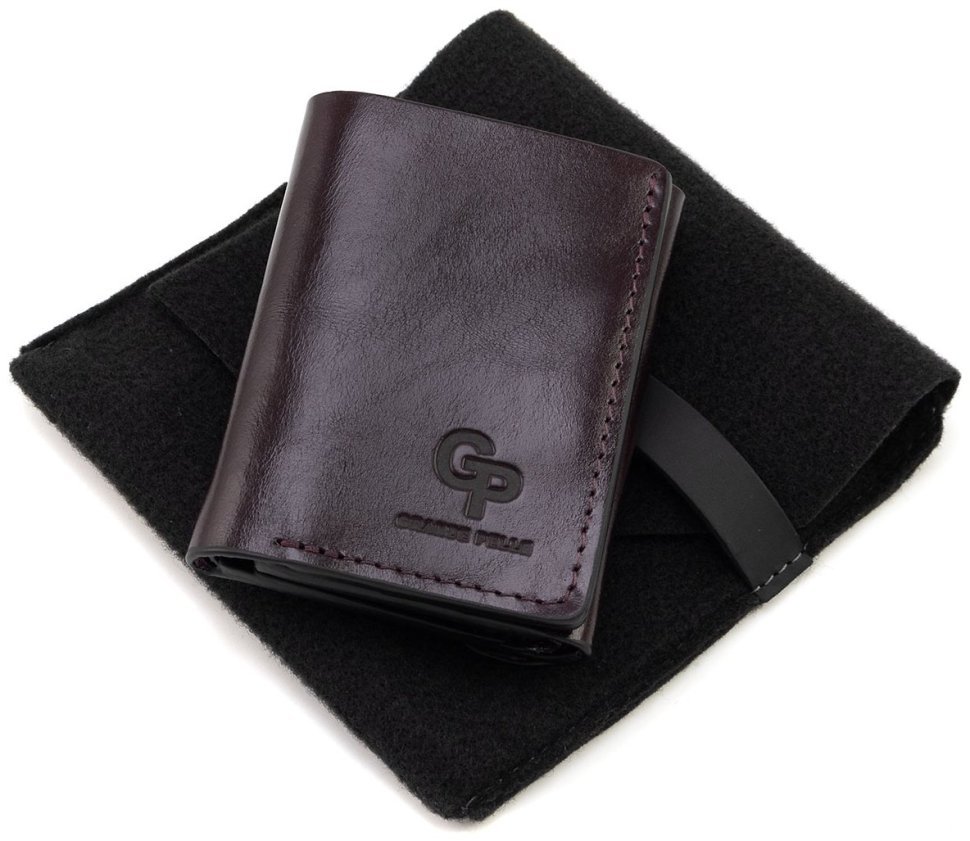 Портмоне женское небольших размеров Grande Pelle 82766 бордового цвета modnotak фото №8