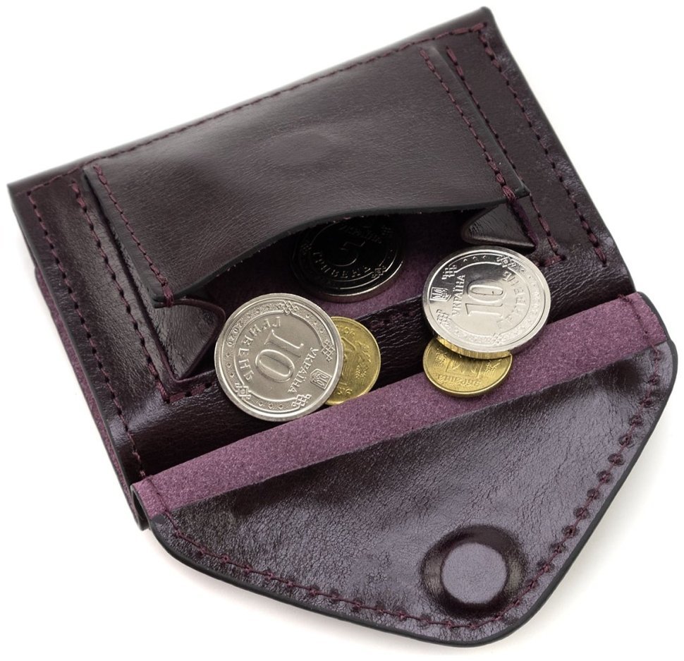 Портмоне женское небольших размеров Grande Pelle 82766 бордового цвета modnotak фото №4