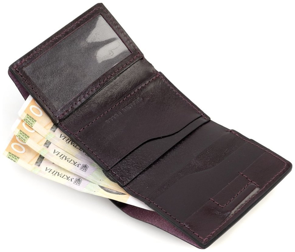 Портмоне женское небольших размеров Grande Pelle 82766 бордового цвета modnotak фото №7