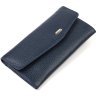 Синій жіночий гаманець із натуральної шкіри флотар із клапаном CANPELLINI (2421702) - 1