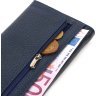 Синій жіночий гаманець із натуральної шкіри флотар із клапаном CANPELLINI (2421702) - 5