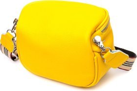 Желтая женская сумка через плечо из натуральной кожи Vintage (2422116)