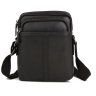 Мужская черная сумка-планшет из натуральной кожи через плечо Tiding Bag (15818) - 4