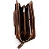 Кожаный кошелек-клатч из высококачественной кожи коричневого цвета KARYA (19902) - 6