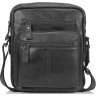 Чорна чоловіча сумка-планшет невеликого розміру з натуральної шкіри Tiding Bag (15863) - 3