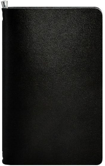 Угольно-черный кожаный блокнот (софт-бук) на резинке BlankNote (21770)