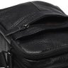Мужская недорогая сумка на плечо из фактурной кожи с двумя автономными отделами Borsa Leather (21926) - 5