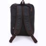 Чорна сумка-трансформер великого розміру з текстилю Vintage (20078) - 7