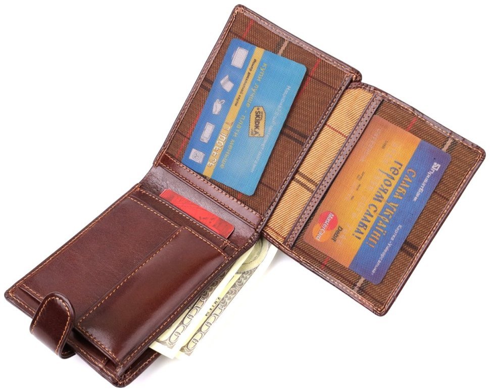 Качественный мужской клатч из натуральной кожи под рептилию на два отделения KARYA (2420852) modnotak фото №18