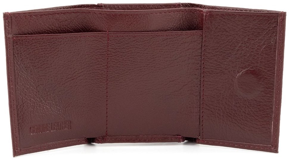 Маленьке шкіряне портмоне жіноче ST Leather 94566 бордового кольору modnotak фото №2