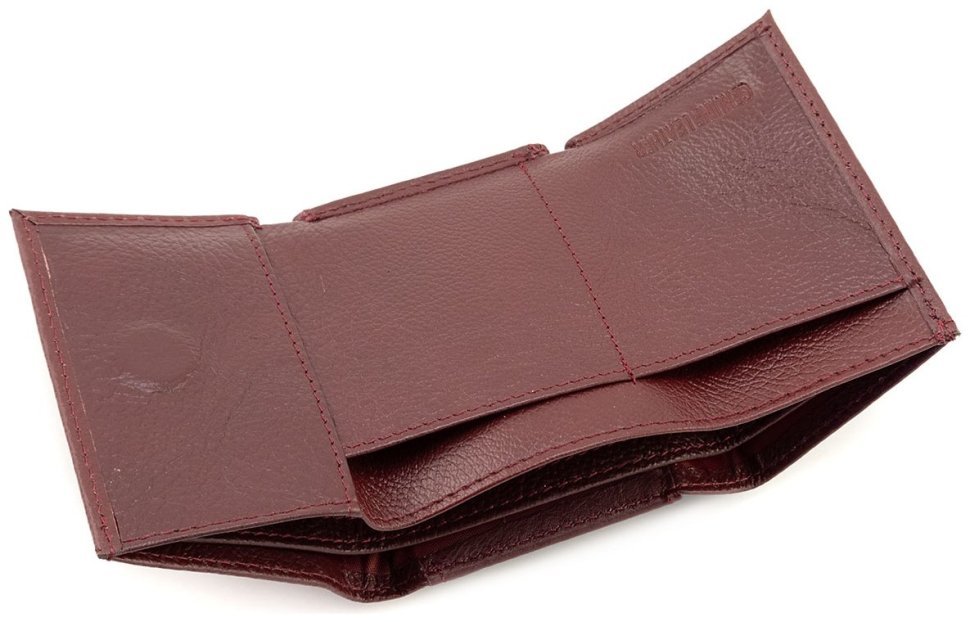Маленьке шкіряне портмоне жіноче ST Leather 94566 бордового кольору modnotak фото №6
