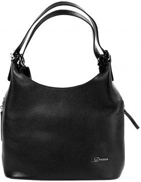 Женская черная сумка из мягкой кожи с ручками Desisan (19174)