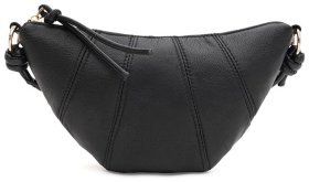 Стильная женская сумка из натуральной фактурной кожи черного цвета Borsa Leather 94666