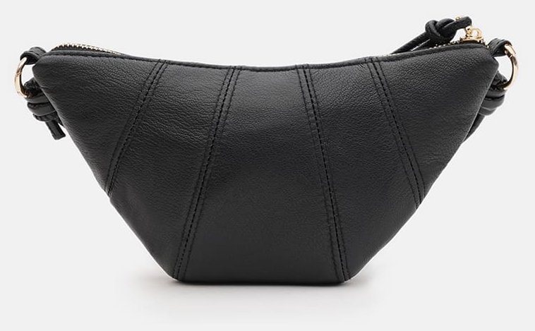 Стильная женская сумка из натуральной фактурной кожи черного цвета Borsa Leather 94666 modnotak фото №3