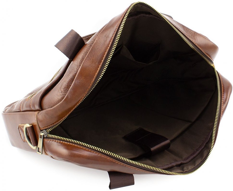 Светло-коричневая сумка под ноутбук и документы из натуральной кожи VINTAGE STYLE (18909)