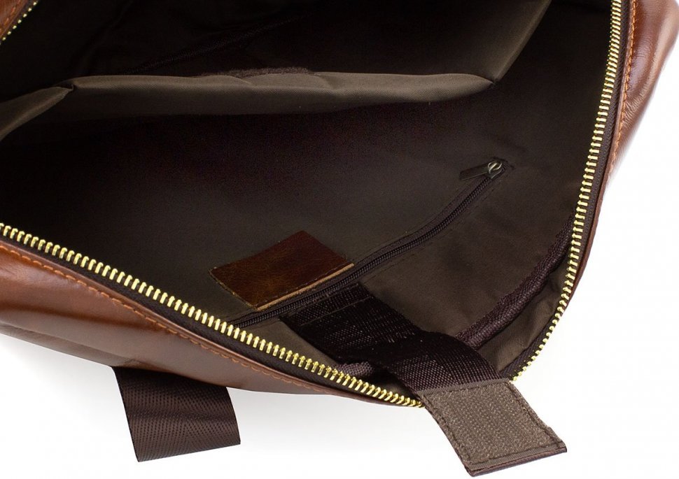 Светло-коричневая сумка под ноутбук и документы из натуральной кожи VINTAGE STYLE (18909)