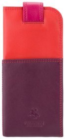 Стильный чехол для очков из натуральной кожи на кнопке Visconti RB106 разноцветный 94866