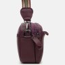 Жіноча фіолетова сумка-кроссбоді з натуральної шкіри флотар Keizer (56066) - 4