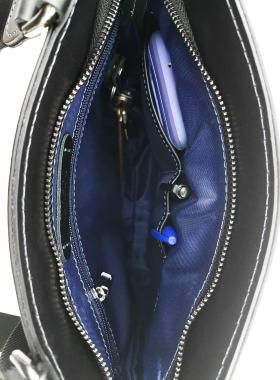 Мужская сумка планшет черного цвета из винтажной кожи VATTO (11808) - 2