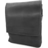 Чоловіча сумка планшет чорного кольору з вінтажній шкіри VATTO (11808) - 4