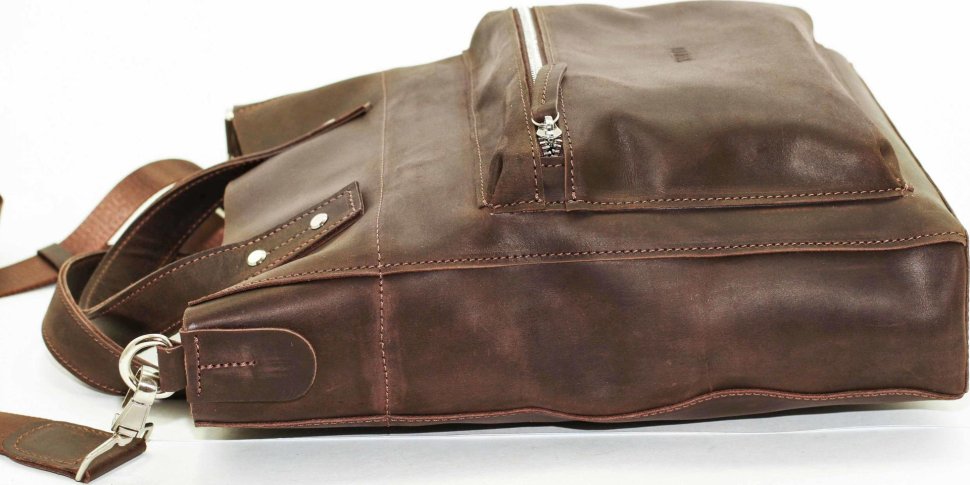 Велика чоловіча сумка з натуральної винтажной шкіри VATTO (12107)
