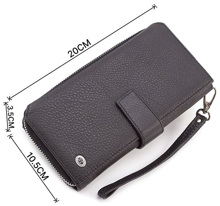 Місткий гаманець-клатч з відділенням на блискавці ST Leather (18848) modnotak фото №3