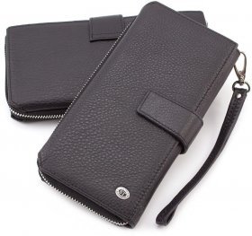 Вместительный кошелек-клатч с отделением на молнии ST Leather (18848)