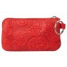 Женская кожаная ключница красного цвета с узором цветов Desisan 106766 modnotak фото - 2