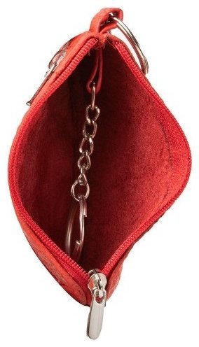 Женская кожаная ключница красного цвета с узором цветов Desisan 106766 modnotak фото №3