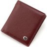 Бордовий жіночий гаманець із натуральної фактурної шкіри на магнітах ST Leather 1767266