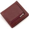 Бордовый женский кошелек из натуральной фактурной кожи на магнитах ST Leather 1767266 - 3