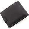 Мужское кожаное портмоне черного цвета с окошками под документы ST Leather 1767366 - 3