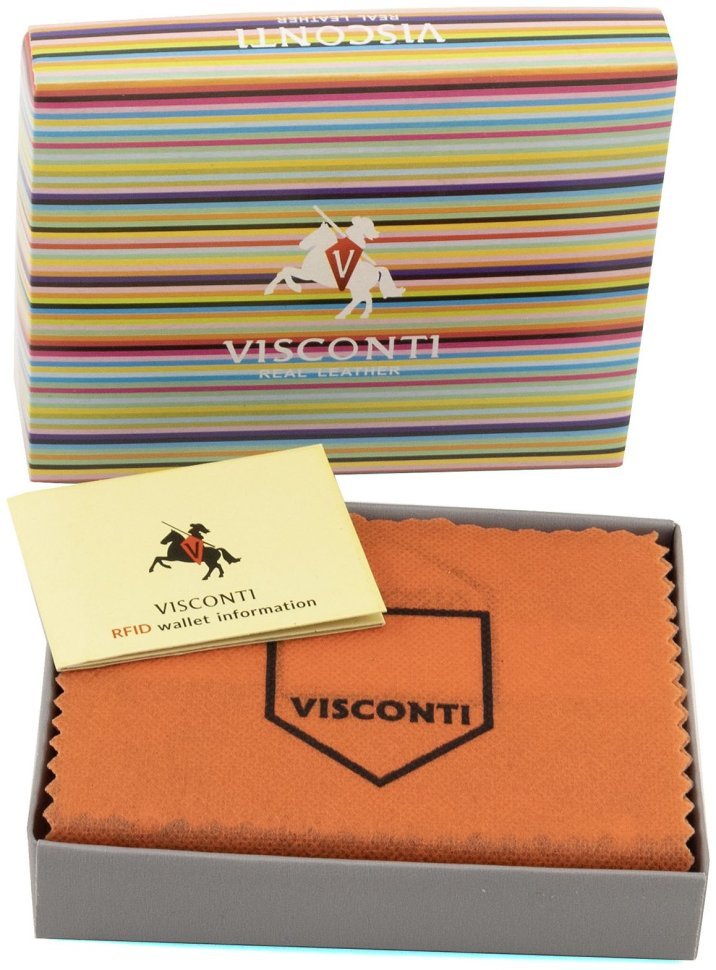 Мужское кожаное портмоне небольшого размера с монетницей Visconti Brig 77366 modnotak фото №10