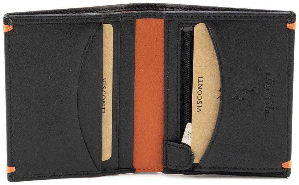 Мужское кожаное портмоне небольшого размера с монетницей Visconti Brig 77366 modnotak фото №2