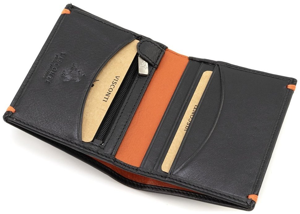 Мужское кожаное портмоне небольшого размера с монетницей Visconti Brig 77366 modnotak фото №5